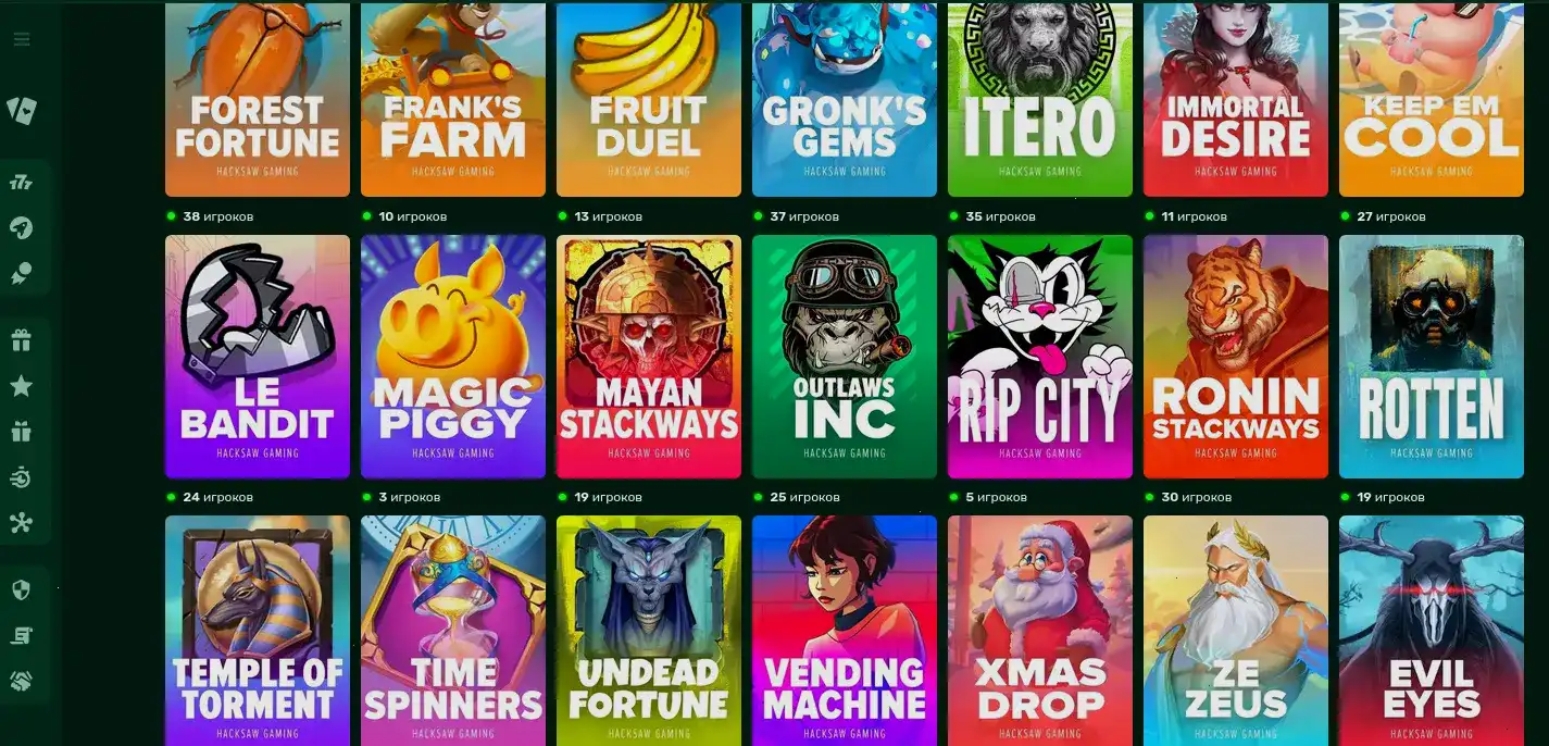 Мобильный интерфейс Graf casino